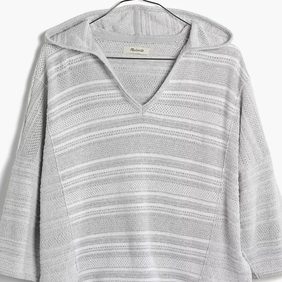 Madewell Short-Sleeve Fringe Hoodie - Picture 2 of 8
